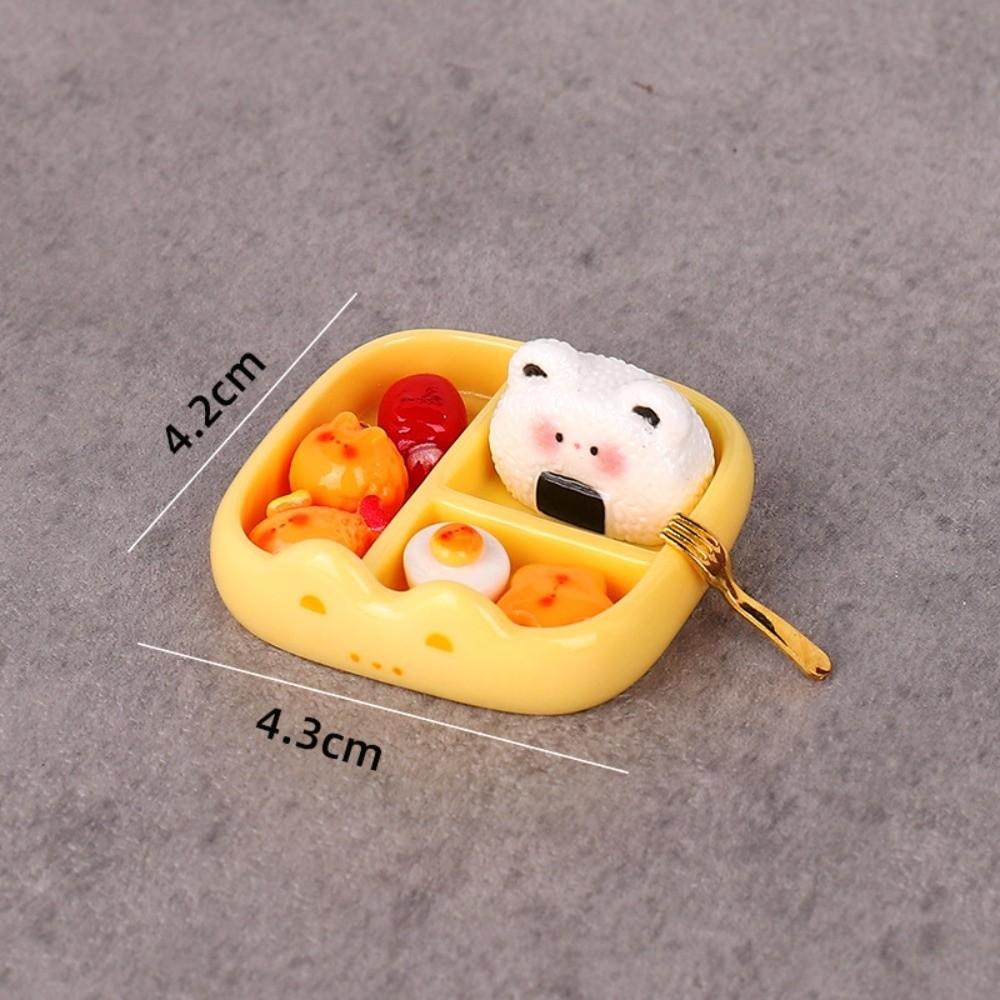Mini Miniature Playset Pink Yellow Blue Realistic Food Model Lunch Food Ornament Doll Accessories