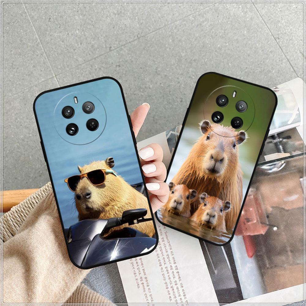 Милый забавный чехол для телефона с капибарой для OPPO Realme 12 11 10 9 9I 8 8I 7 7I 6 6I 5 5I 5S 3 Pro Plus 5G Мягкий силиконовый противоударный чехол