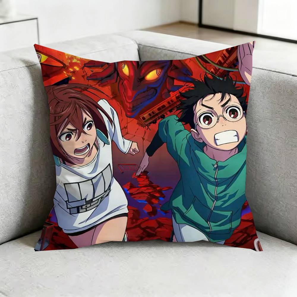 DAN DA DANN AAnime Pillow Case Square DoubleSided Sofa Cushion Cover Bedroom Bedside Pillow Gift