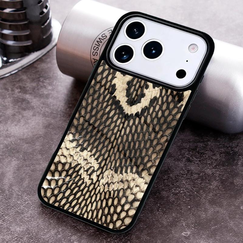 Чехол для телефона с кожей кобры и питона для iPhone 17 16 15 14 13 12 11 Pro Max Plus 17Air Мягкий силиконовый чехол