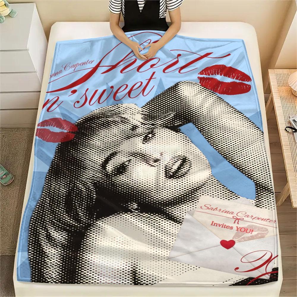 1PC Sabrina Carpenter Rhythm Blanket, High quality Comfortable for All Seasons, Home Decor, Warmth and Comfort