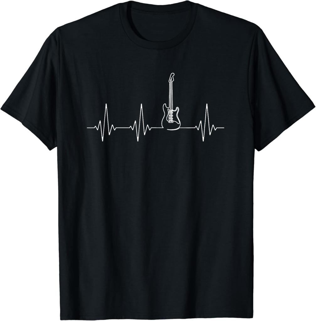 Guitar Heartbeat Music Instrument for Guitarist T-Shirt Funny Gift Custom Printed Music Lovers