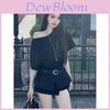 Summer Fashion Offshoulder Spliced Ruffled Waist Tshirt For Women