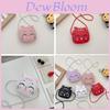 Cute Cartoon Cat Mini Shoulder Bag For Girls Lightweight Breathable Pu Material