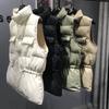 Жилет женский пуховый с укороченной талией, белый утиный пух 2024 года, новый жилет, жилет с воротником-стойкой