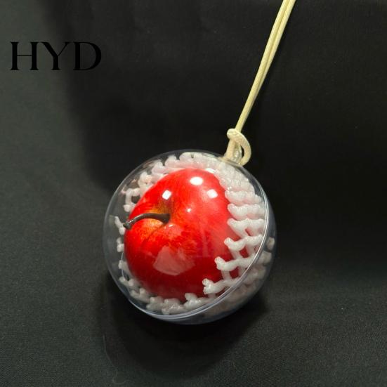 Simulated Fruit Car Accessory Christmas Pendant Red Rear View Mirror Charm Artistic Shaped Hanging Ornaments for Xmas Tree Auto