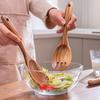 Wood Spoon Fork Large Soup Spoon Salad Serving Spoon Fork Set Long Handle Cooking Spoons Wooden Tableware Wood Kitchen Utensils4