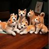 Yoqimli Akita Inu yumshoq o'yinchoq Kawaii Shiba Inu peluş hayvon o'yinchoq simulyatsiya karnay uy hayvoni it qo'g'irchoq bolalar uxlash uchun qulay qo'g'irchoq qiz tug'ilgan kun sovg'asi