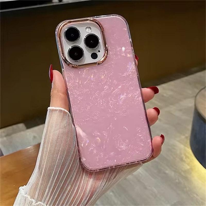 Чехол для телефона iPhone 11, 13, 15 Pro, 16, 14pro, 12 Pro Max с цветным блестящим фритиллярией, ударопрочный, защитный чехол для объектива камеры