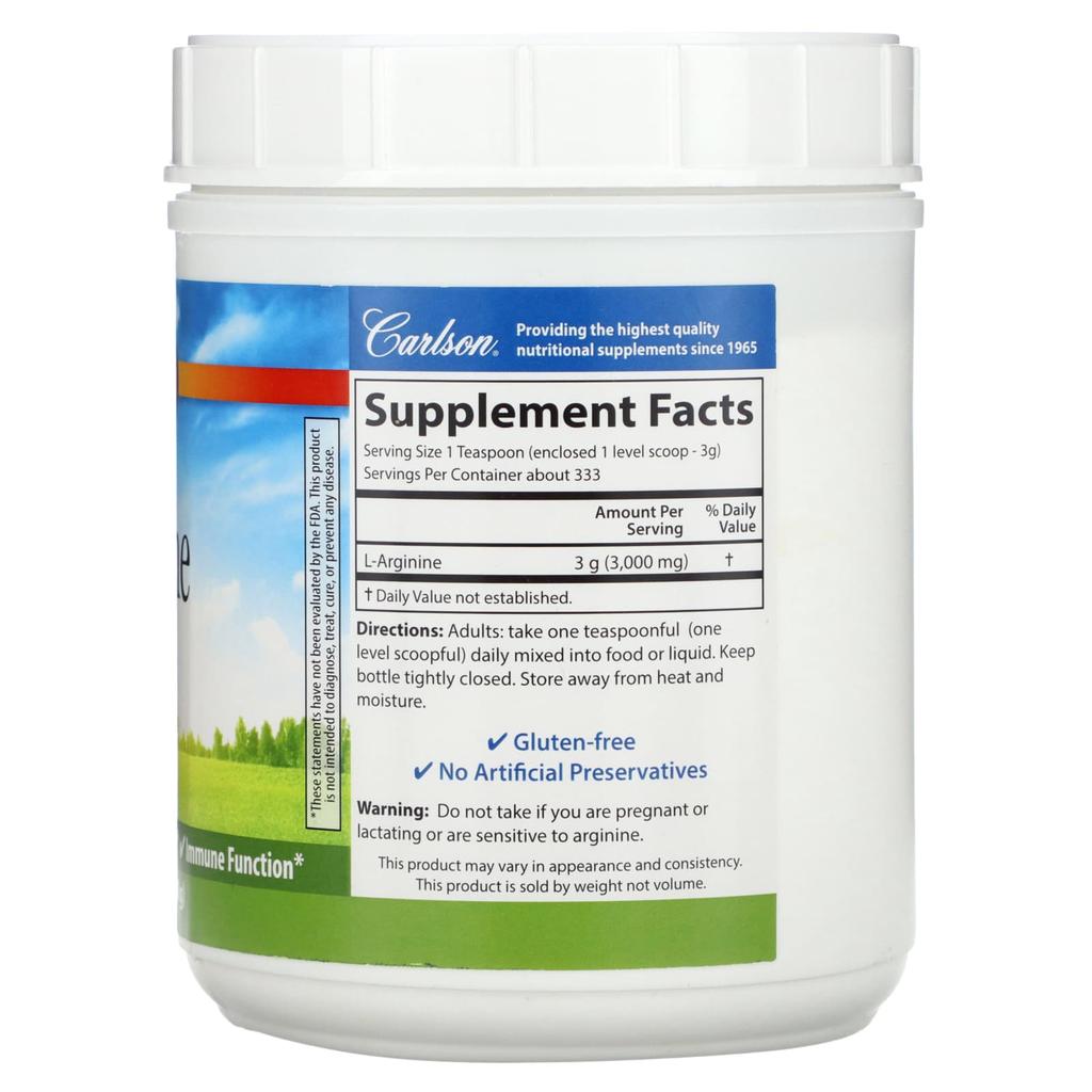 L-Arginine Powder, 1,000G (2.2Lb)