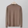2024 Autumn/Winter Men's Youth Half Turtleneck Knitted Sweater - Casual Mid-Neck Top