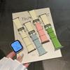 For Apple iwatchS10 Lychee Leather Strap Applewatch98765SE/Ultra Watch