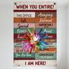 Inclusive Community Office Whimsical Metal Tin Sign with Multicolor Handprint, Motivational Words Vertical Plank Rustic Design F