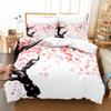 New 3D Plum Blossom Sakura Bedding Sets Duvet Cover With Pillowcase  Children  Twin Full Queen King Bedclothes