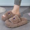 Мода 2025 Расшитые бисером Женские Пушистые Тапочки Осень Новые Тренды Модная Обувь Классические Элегантные Удобные Мягкие Туфли Повседневные Zapatos Mujer