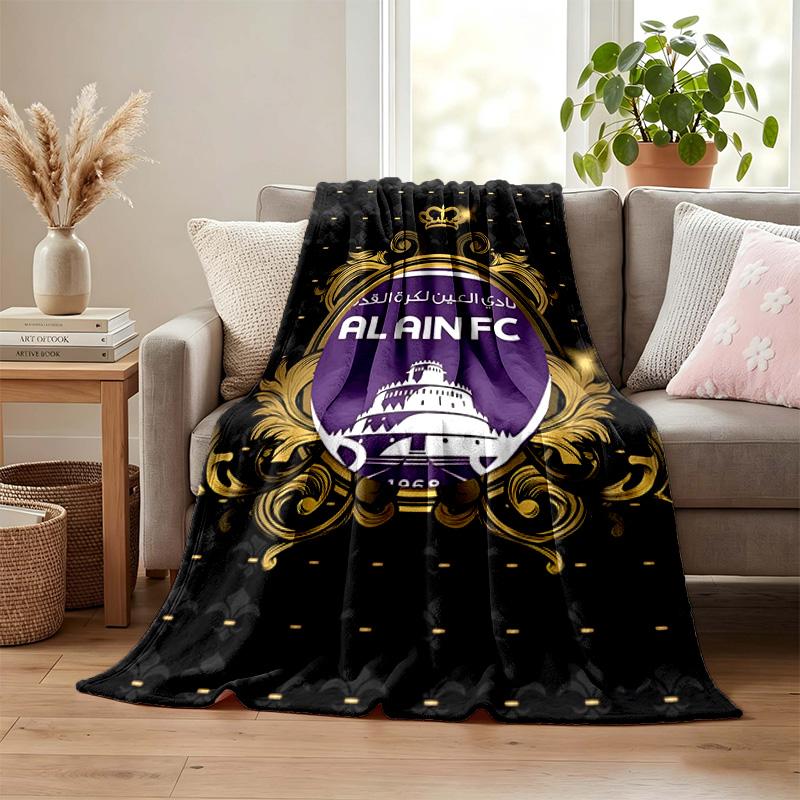 Al Ain FC blanket Flannel Blanket Soft Cozy Plush Throw for Sofa Bed Lightweight Home Decor