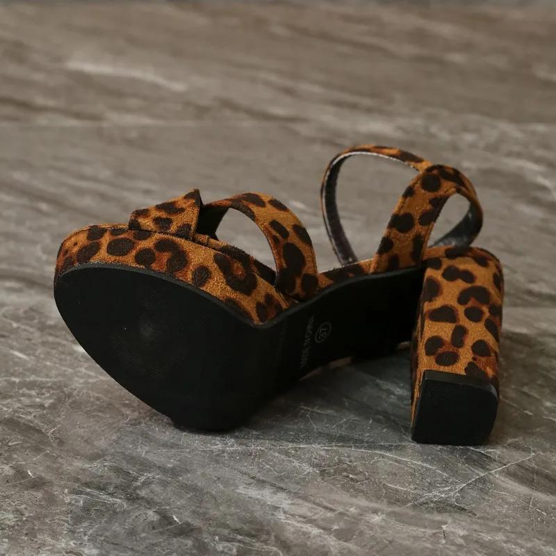 Модные женские сандалии на толстом каблуке, летние новинки, с круглым носком, открытым носком, на толстой подошве, противоскользящие, износостойкие, на высоком каблуке