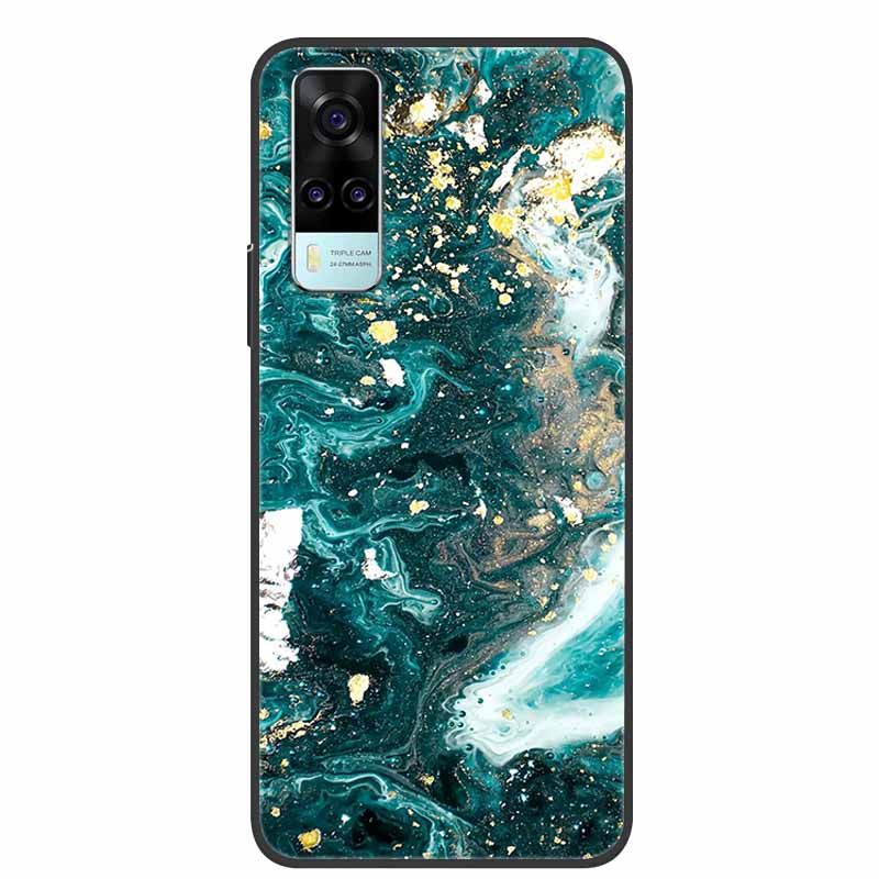 Чехол для vivo Y31 Y53S Y11S Y12S V2026 Мраморный Мягкий ТПУ Силикон Защитная Крышка Телефона Для vivo Y31 2021 Задняя Крышка Funda Y 31 Coque