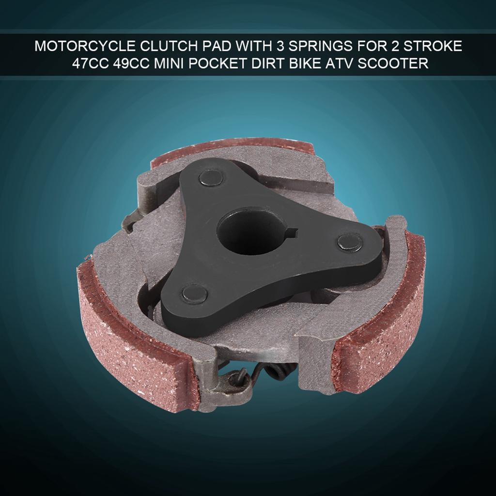 Motorcycle Clutch Pad with 3 Springs for 2 Stroke 47cc 49cc Mini Pocket Dirt Bike ATV Scooter