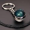 Spherical Luminous Crystal Zodiac Keychain - Virgo & Leo