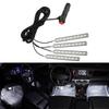 Auto Decorative Lamp Cigarette Lighter Adapter 9 LED 4 In 1 Car Interior Atmosphere Lights 5050 Dash Floor Foot Strip Lights
