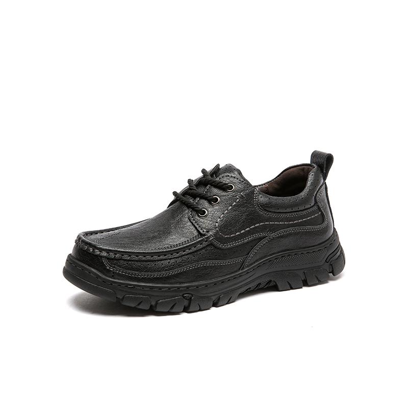 Genuine Leather Men's Hiking Shoes Antiskid Lace Up Shoes Breathable Retro Casual Footwear Man Outdoor Outdoor Sneakers Trainers