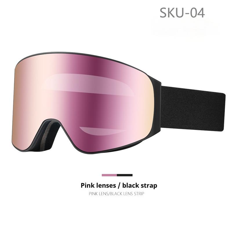 Ski Goggles Uv400 Protection Skiing Googles Snow Safety Anti-fog Mirror Lenses Otg Magnetic Snowboard Safety Glasses Custom Logo