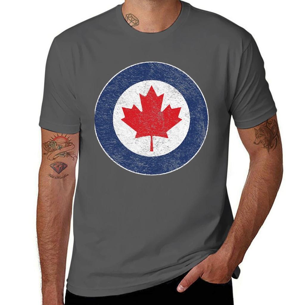 Rcaf Royal Canadian Air Force Roundel Maple Leaf Tshirt Casual Fashion Short Sleeve Cotton Tshirt