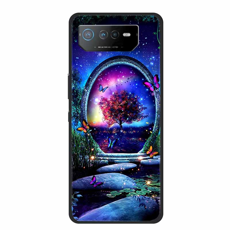 Чехол для телефона Asus ROG Phone 6D Ultimate Задняя крышка Черный ТПУ Силикон Мягкий Чехол Для Asus ROG Phone 6 Pro Чехол Phone6 Pro