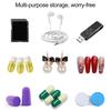 Mini Portable Pill Box Durable Construction 3 Grids Easy To Carry Multipurpose Tablet Medicine Organizer Earplugs Protector Case