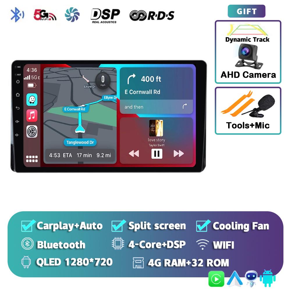 Android 14 Carplay автомобильное радио для Toyota Highlander Kluger 2021 2022 мультимедийный видеоплеер навигация GPS 2din стерео головное устройство