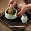 4 Pieces Japanese Matcha Whisk Set Ceramic Portable with Spout Traditional Bowl