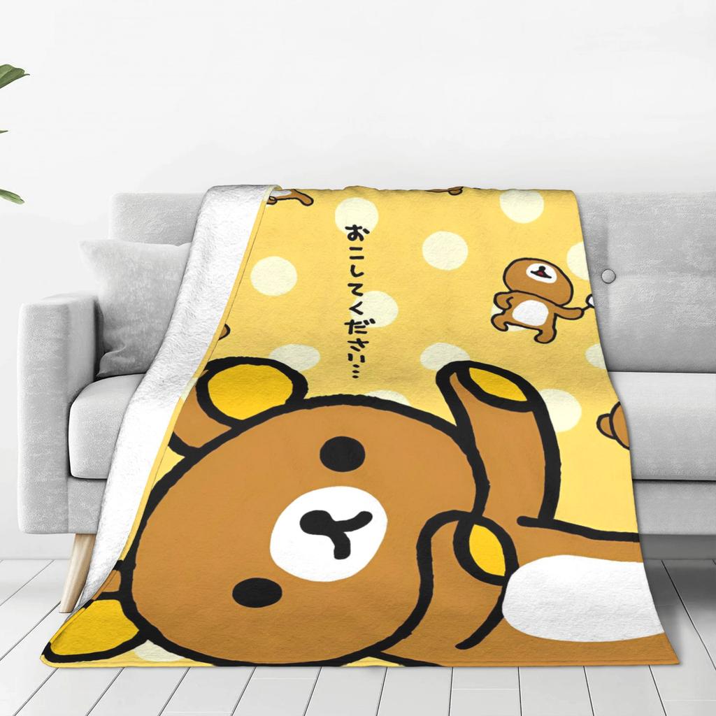 Плед Rilakkuma Качественный Мягкий Плед-покрывало Зимний Детская Спальня Уличный Тренд Постельное покрывало