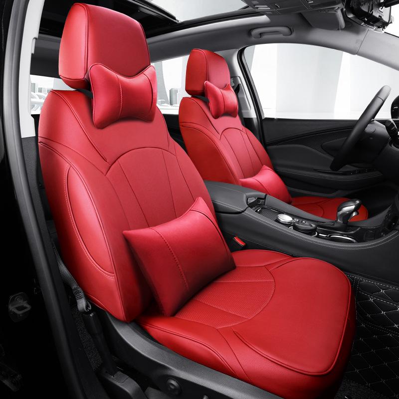 Buick Envision All-Season Full Surround Leather Seat Cushion with Embroidered Logo for Five Seats