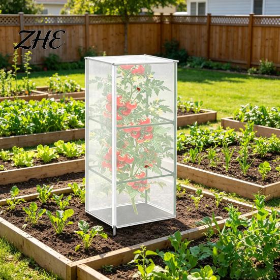 Bird Proofing Net for Blueberry Bushes Garden Tomato Plant Cover Netting Square Cage, with Heavy Duty Mesh Screen Zipper, Insect Barrier, Covers