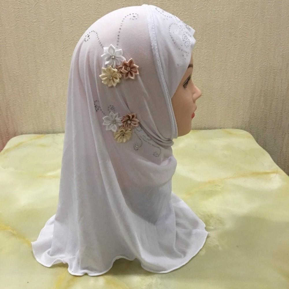 Jersey Material Kids Hijab Pull On Style Islamic Headscarf Beautiful Girls Hijab School