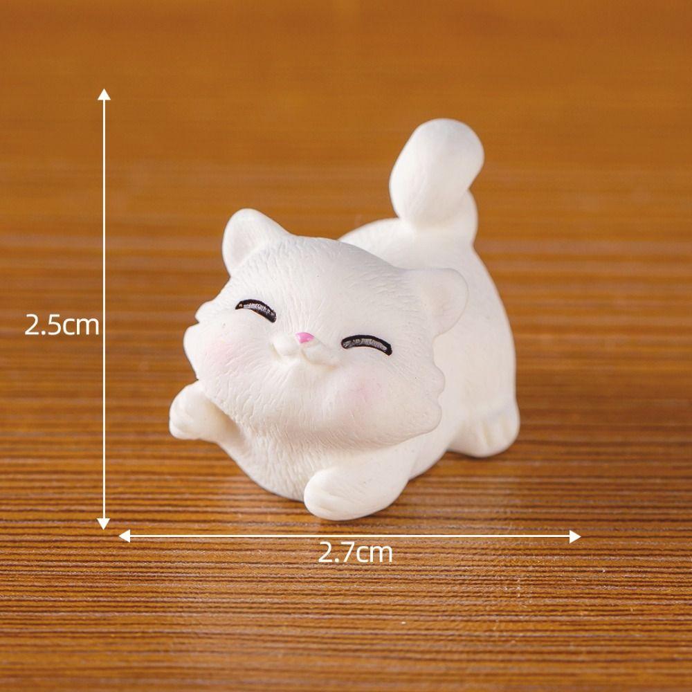 Party Supplies Cute Mini Cat Figurines DIY Resin Crafts Cat Statue Cartoon Kitten Figurines Miniature Car Accessories