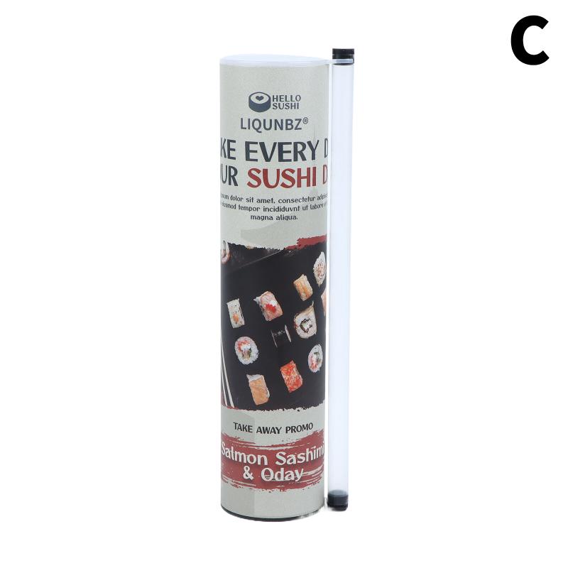 DIY Sushi Making Tool Food Grade Sushi Paper Tube Push Mold Reusable Quick Sushi Roller for Kitchen Party Food Making
