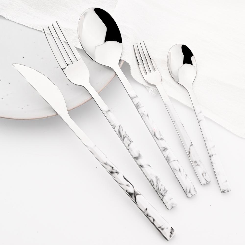 5 шт., набор столовой посуды с деревянной ручкой, посуда из нержавеющей стали, нож для стейка, вилка, десертная ложка, столовые приборы, кухонные столовые приборы в западном стиле