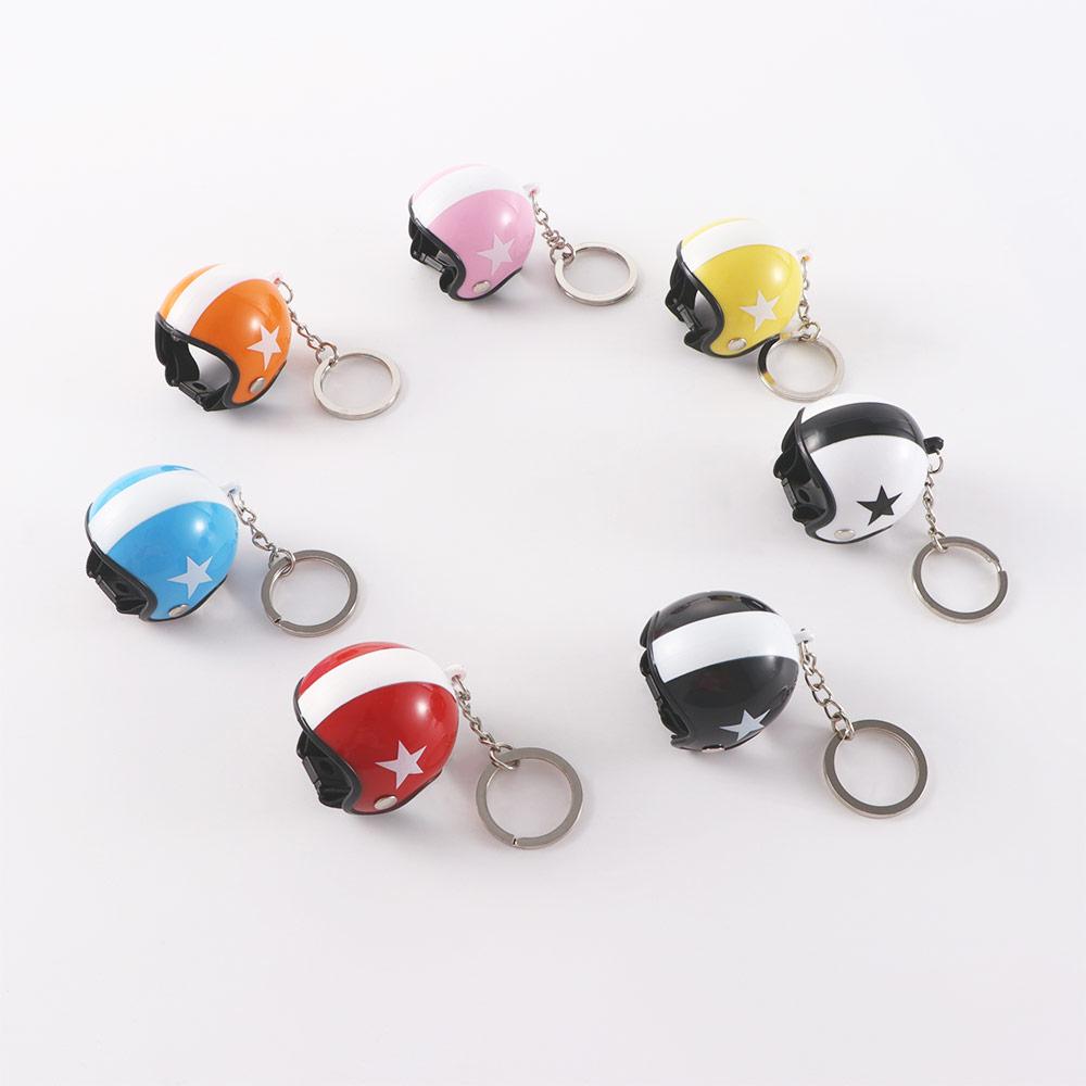 Fashion Gifts Motorcycle Key Holder Auto Decoration Pendant Car Key Ring Safety Helmet Keychain