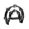 Kikutani [Reliable Japanese Manufacturer] Lightweight Plastic Half-Moon Tambourine, Black, 828C BLK