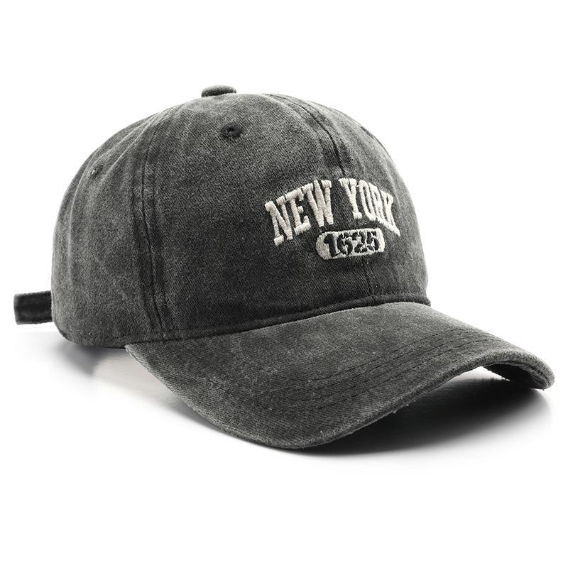 Ретро НЬЮ-ЙОРК кепка Snapback с вышивкой для мужчин и женщин винтажные мытые бейсболки весна осень досуг регулируемые мягкие цилиндры