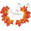 1.5M 10LED Lighted Fall   Maple Leaves Garland Halloween Decoration