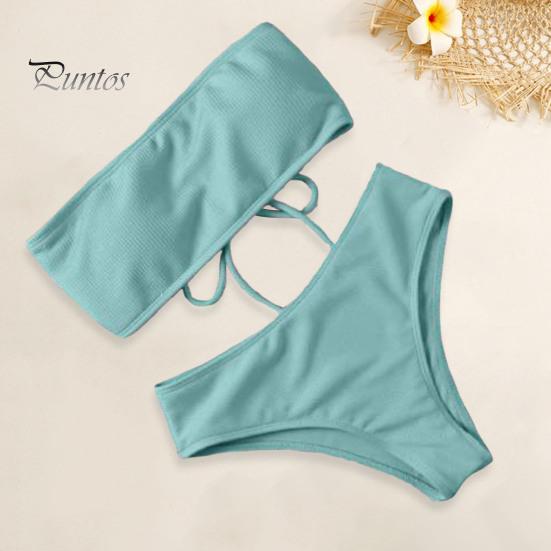 1 комплект, стильный эластичный комплект бикини без рукавов, бикини с разрезом, летний пляжный купальный костюм, женская одежда