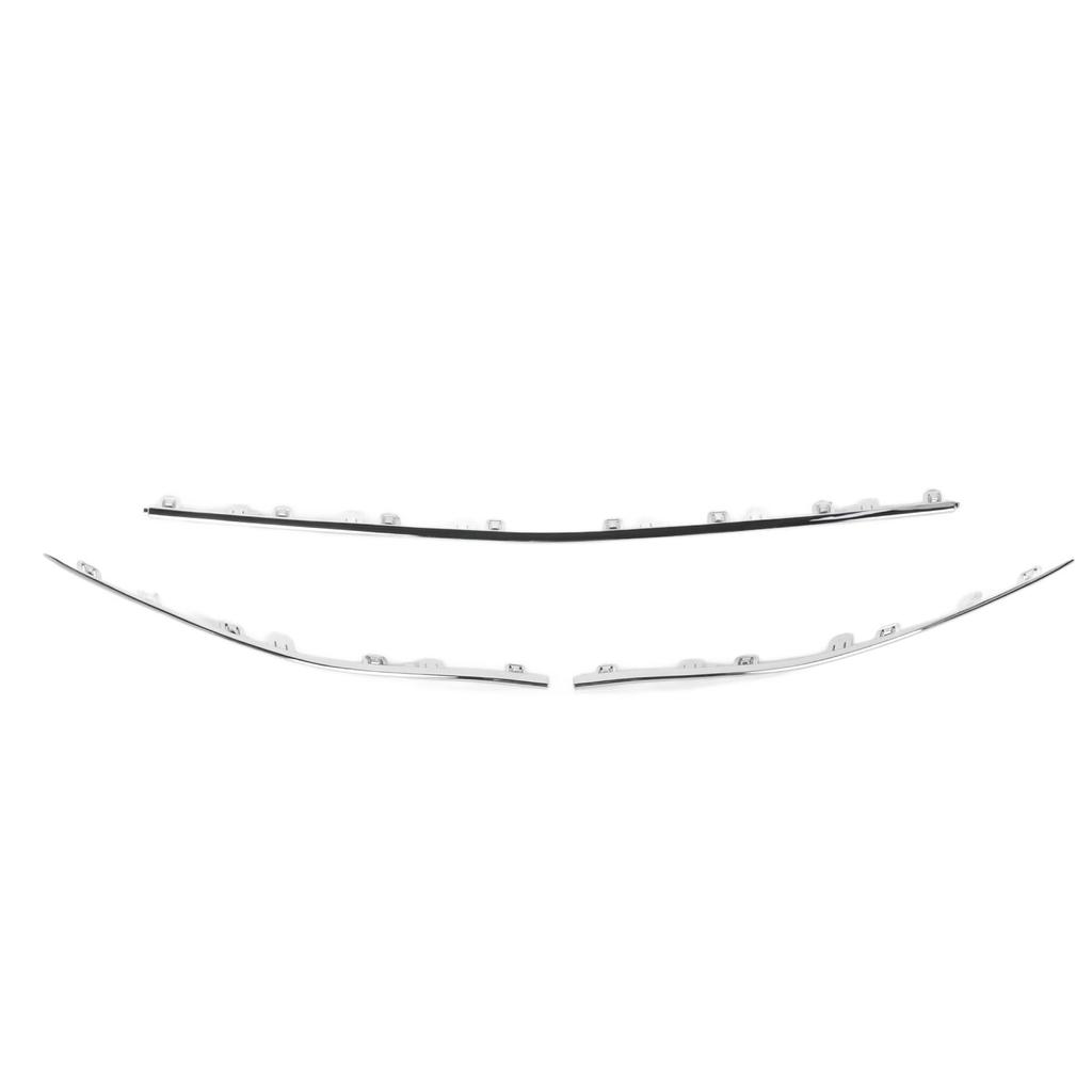 Front Bumper Trim Molding Kits 3 Parts Stylish Scratch Resistant for C Class W206 Line 2022 To 2024 OEM Chrome