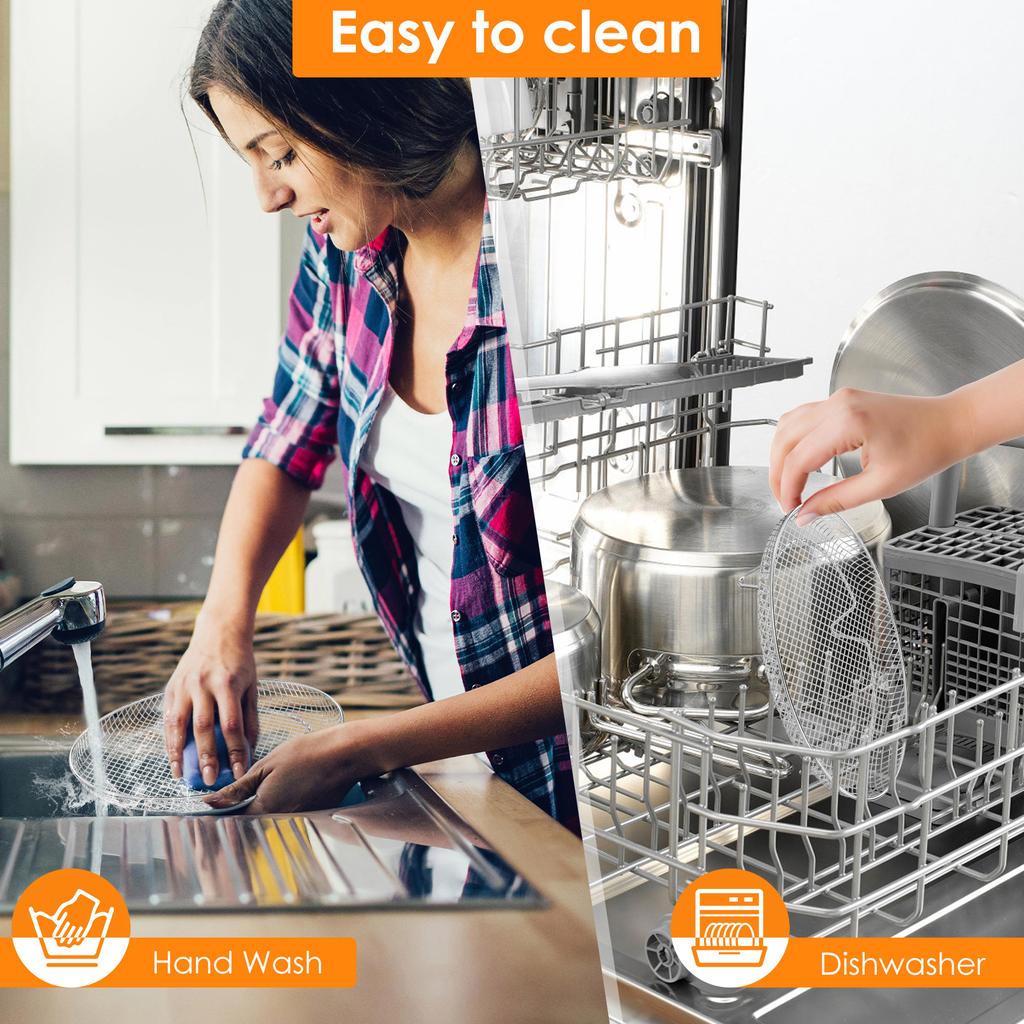 Подставка для аэрофритюрницы из нержавеющей стали, 3-ярусная подставка для аэрофритюрницы, равномерно нагреваемая корзина для выпечки, поднос, штабелируемая решетка для гриля для выпечки