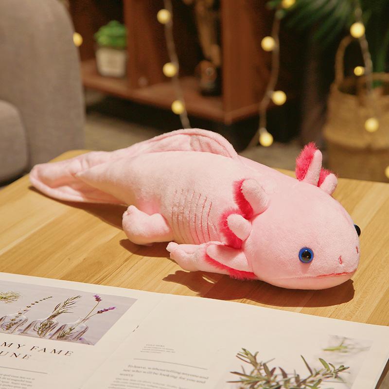 Big Size Blue Axolotl Plush Toy Soft Stuffed Plush Doll Cartoon Figure Plush Toys Kawaii Axolotl Plushies Kids Birthday Gift