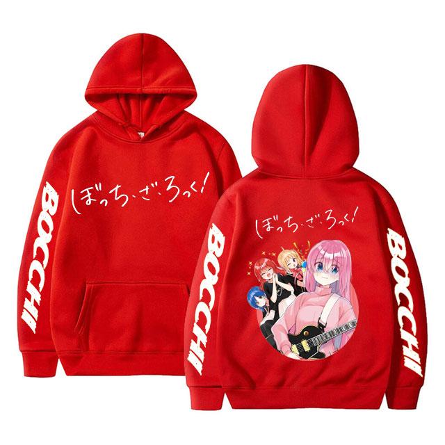 Funny Anime Bocchi The Rock Graphic Unisex Hoodie Manga Men Women Sweatshirt Hitori Gotoh Yamada Ryo Kita Ikuyo Ijichi Nijika Hoodies