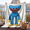 Warm Flannel Blanket Huggy Wuggy Pattern, Lightweight Comfortable Throw Blanket for Bed Sofa Use