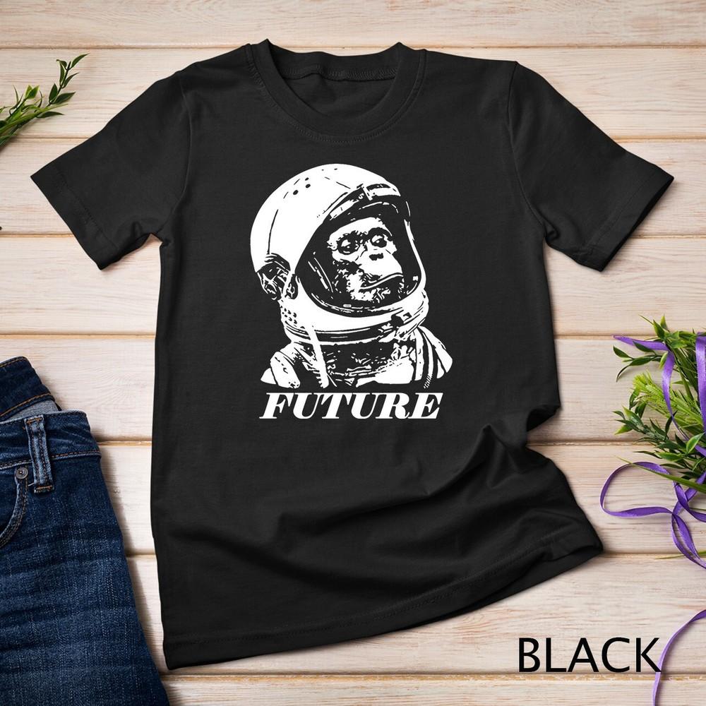 Vintage Space Travel Astronaut Monkey T-shirt Unisex T-shirt